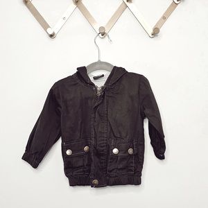 Little Bipsy coat - dark olive 6-12 mo.